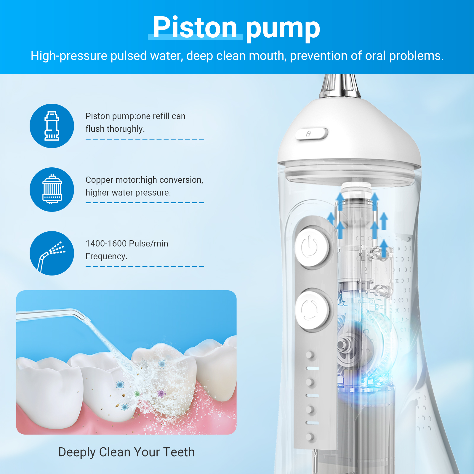 Dental Water Flosser Cordless