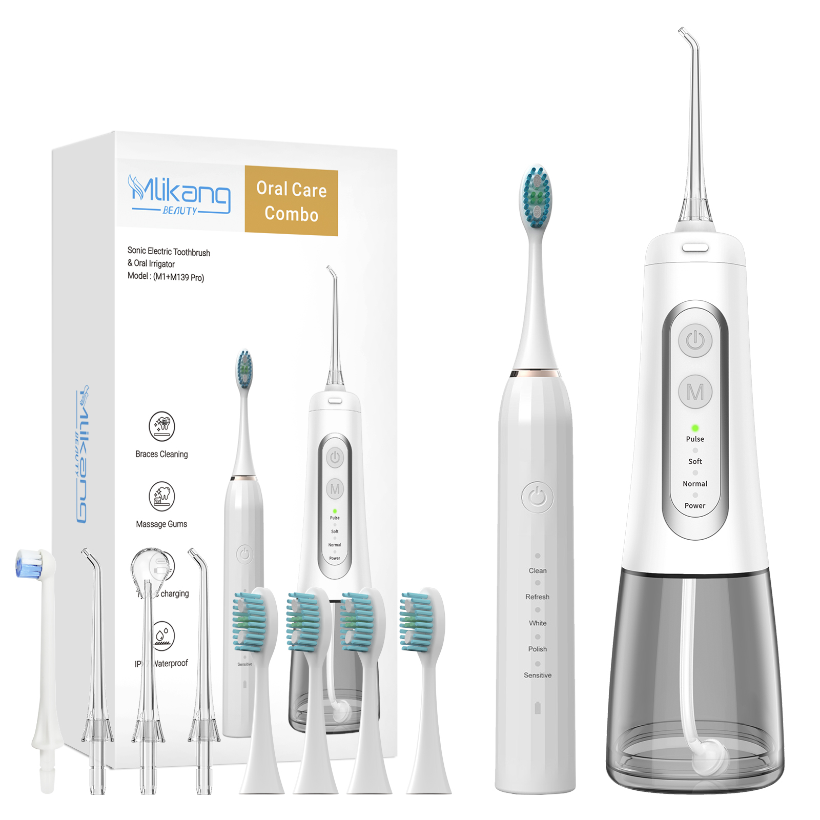 Water Flosser with Electric Toothbrush Combo