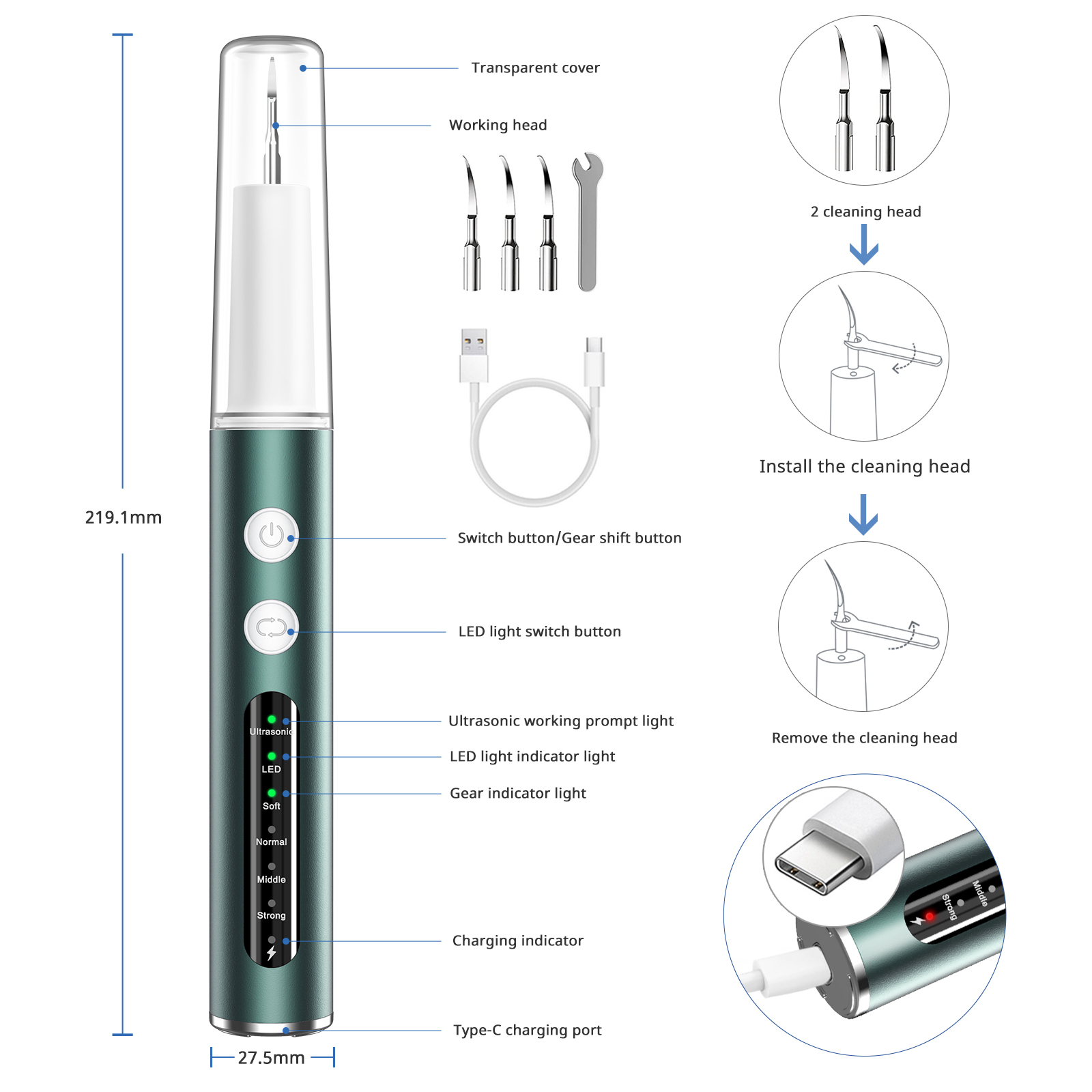 Ultrasonic Tooth Cleaner